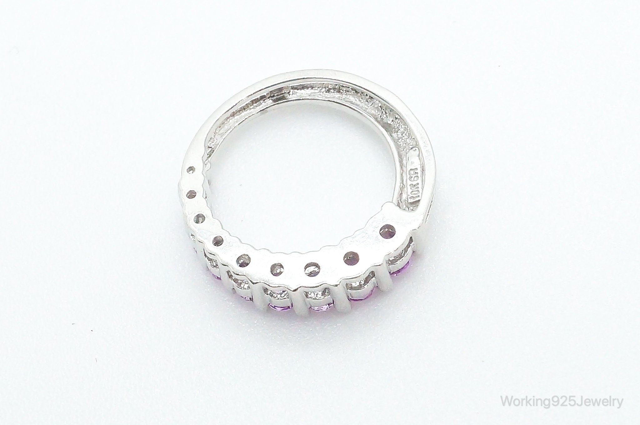 10K White Gold Pink Sapphire Sterling Silver Necklace Pendant | Jewelry > Necklaces > Pendants | Wiccan Center
