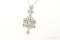 Vintage Cubic Zirconia Art Deco Sterling Silver Necklace | Jewelry > Necklaces > Pendants | Wiccan Center