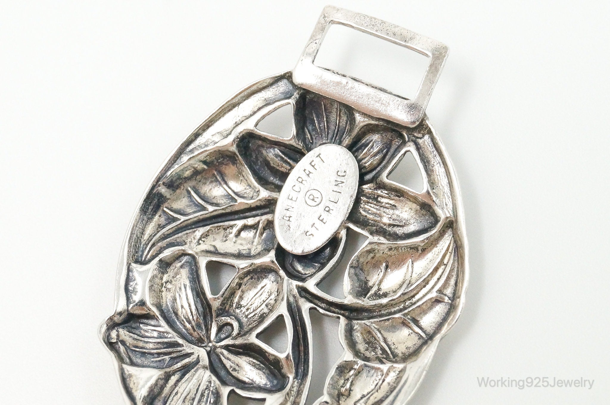 Vintage Designer Danecraft Floral Panels Sterling Silver Bracelet | Jewelry > Bracelets | Wiccan Center
