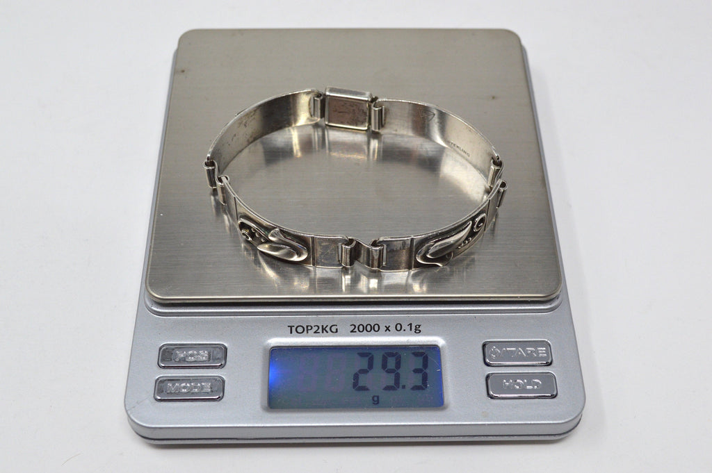 Rare Vintage Laurence Foss Modernist Sterling Silver Bracelet - Georg Jensen | Jewelry > Bracelets | Wiccan Center