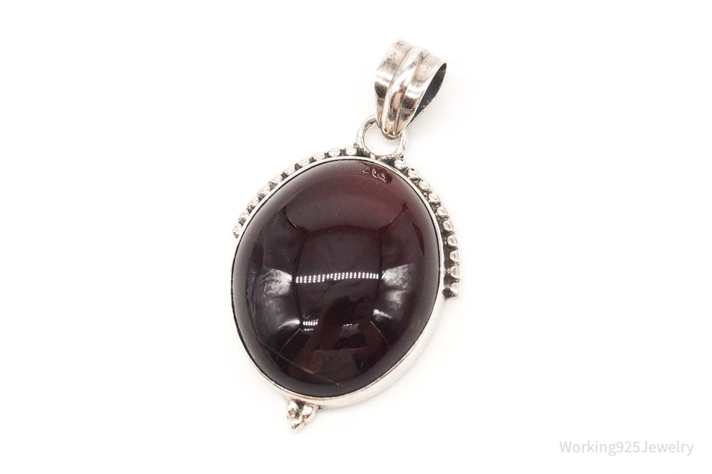 Vintage Large Red Agate Sterling Silver Pendant | Jewelry > Necklaces > Pendants | Wiccan Center