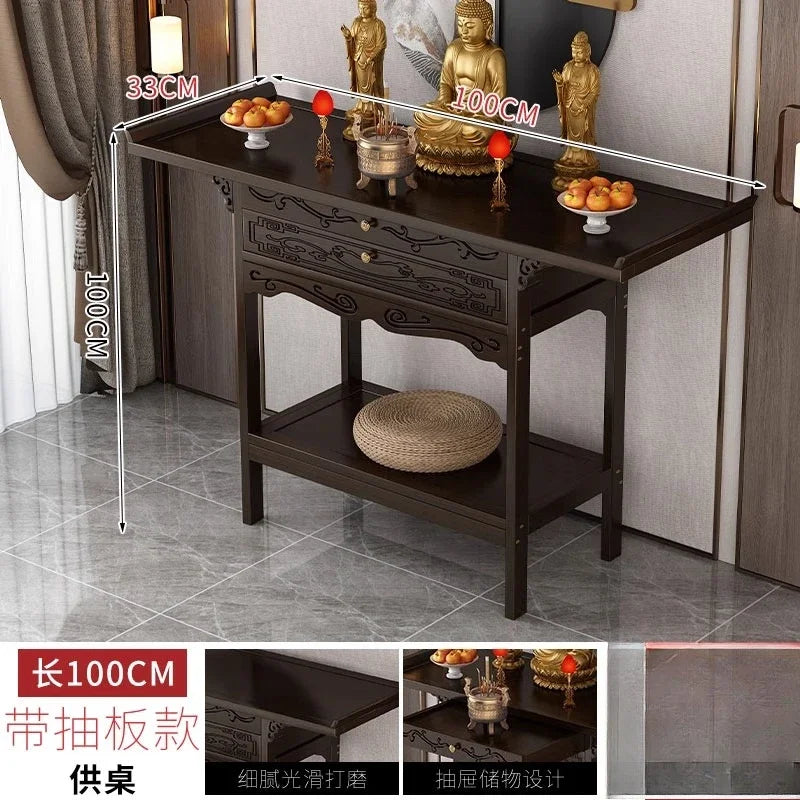 Standing Cabinet Altar – Buddha Table & Home Incense Offering Stand