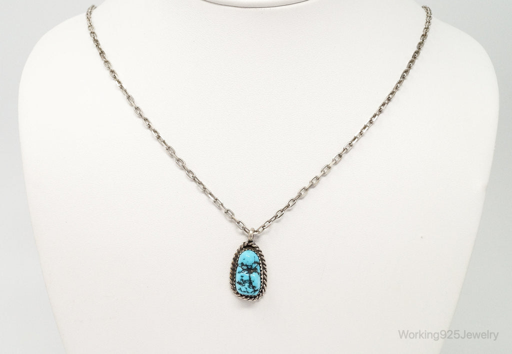 VTG Handmade Native American George Lee Turquoise Sterling Silver Necklace | Jewelry > Necklaces > Pendants | Wiccan Center