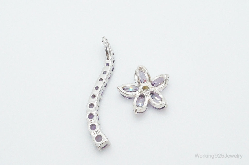 Amethyst Cubic Zirconia Sterling Silver Necklace Pendants | Jewelry > Necklaces > Pendants | Wiccan Center