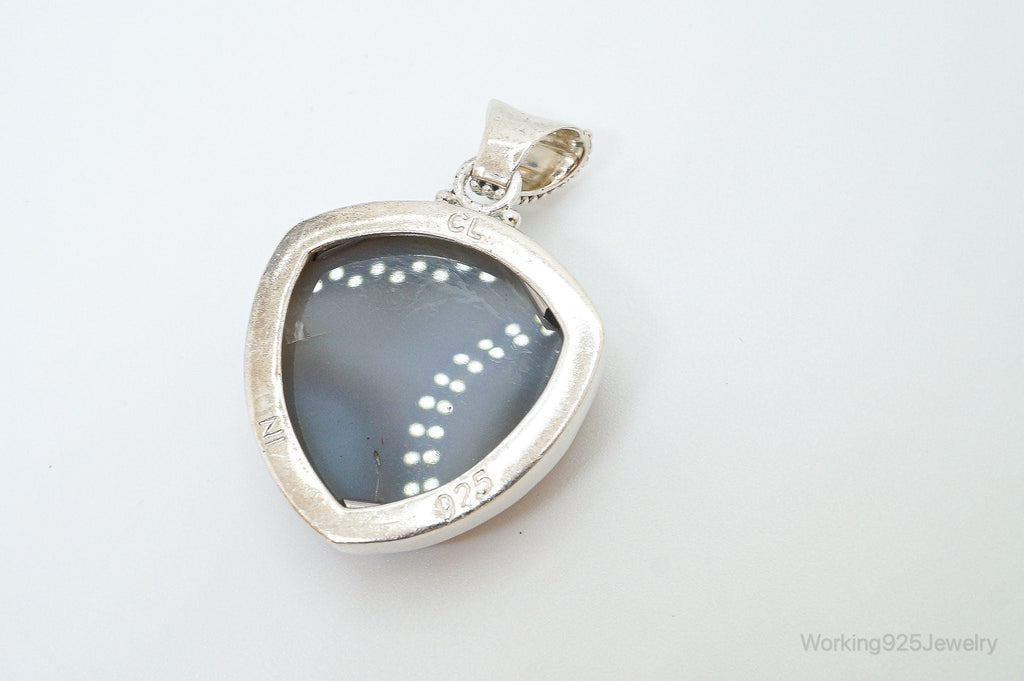 Vintage Large Druzy Quartz Sterling Silver Necklace Pendant | Jewelry > Necklaces > Pendants | Wiccan Center