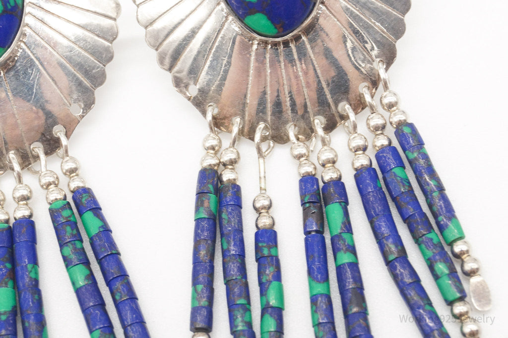Vintage Native American Azurite Sterling Silver Earrings | Jewelry > Earrings | Wiccan Center
