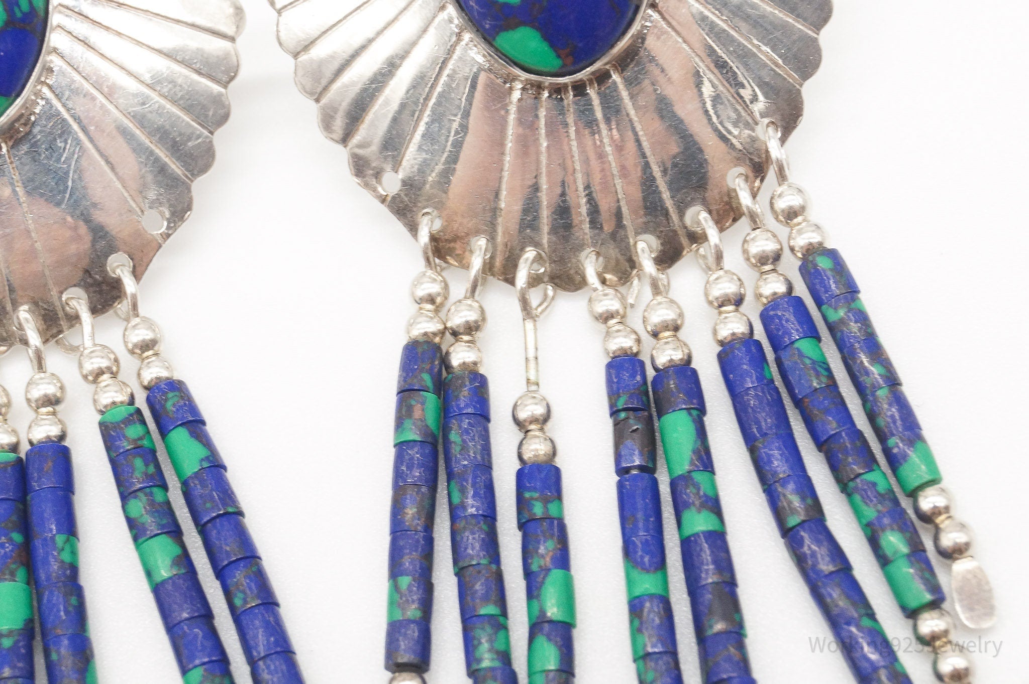 Vintage Native American Azurite Sterling Silver Earrings | Jewelry > Earrings | Wiccan Center