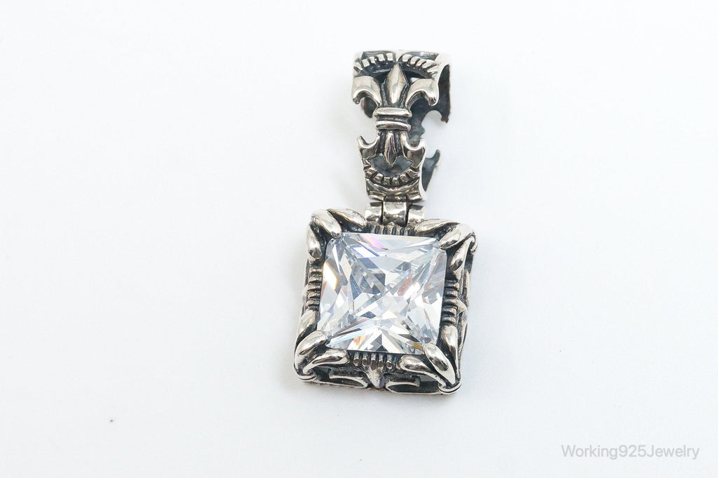 Vintage Designer Silpada "Uptown" CZ Sterling Silver Scroll Necklace Pendant | Jewelry > Necklaces > Pendants | Wiccan Center