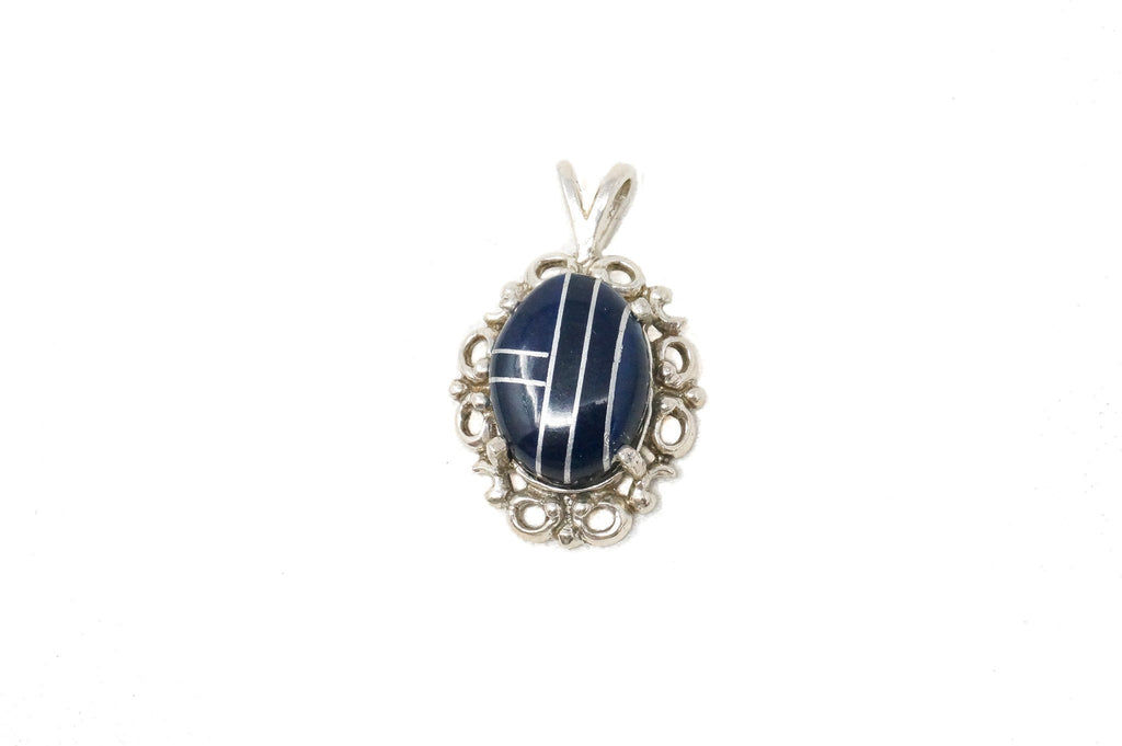 Vintage Designer KABANA Blue Lapis Lazuli Sterling Silver Necklace Pendant | Jewelry > Necklaces > Pendants | Wiccan Center
