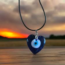 Evil Eye Heart Necklace | Jewelry-Necklace | Wiccan Center