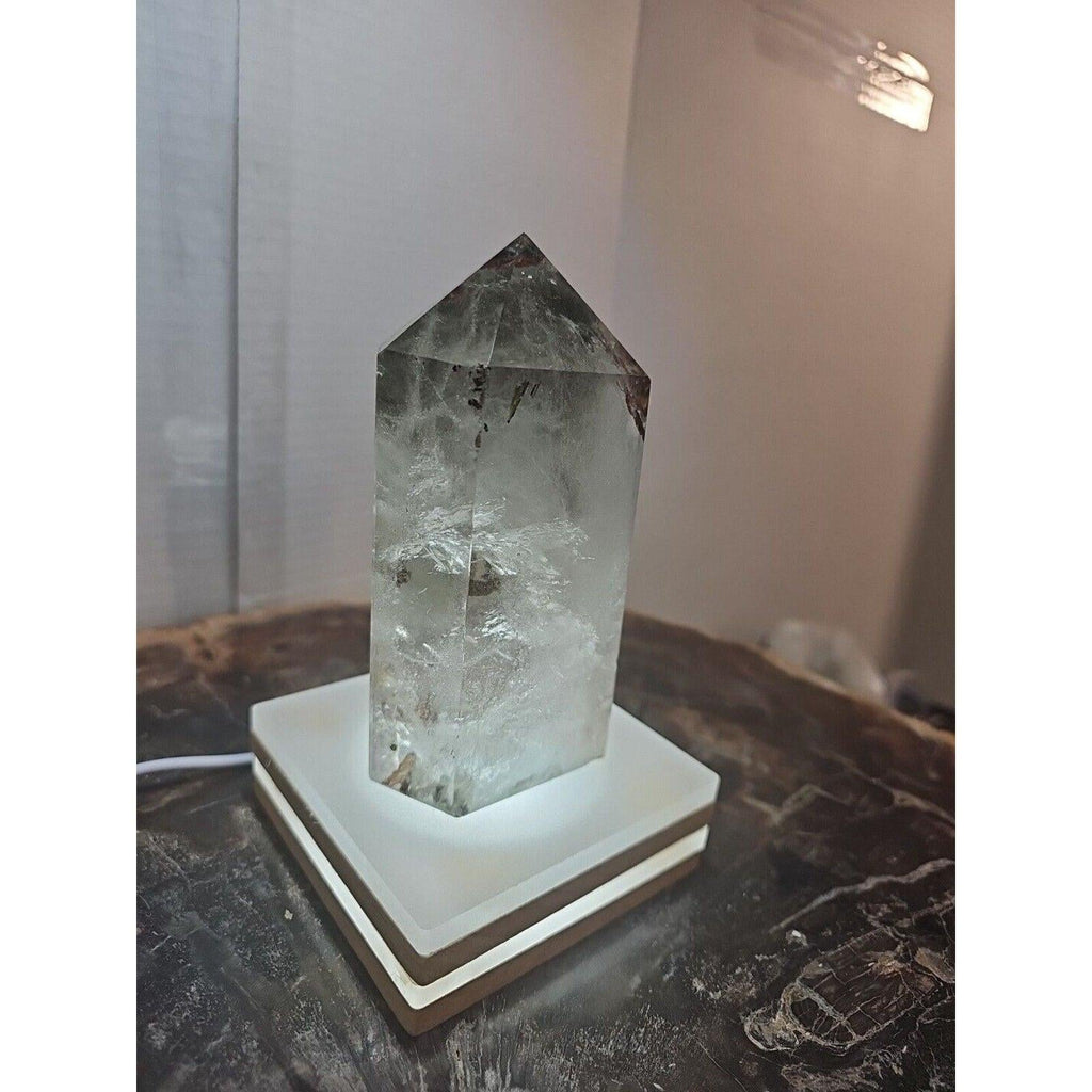 Madagascar Green Ghost Phantom Quartz Obelisk - 1.73LB Vitreous Healing Point | CrystalCloud Company | Crystal Points & Towers | Wiccan Center