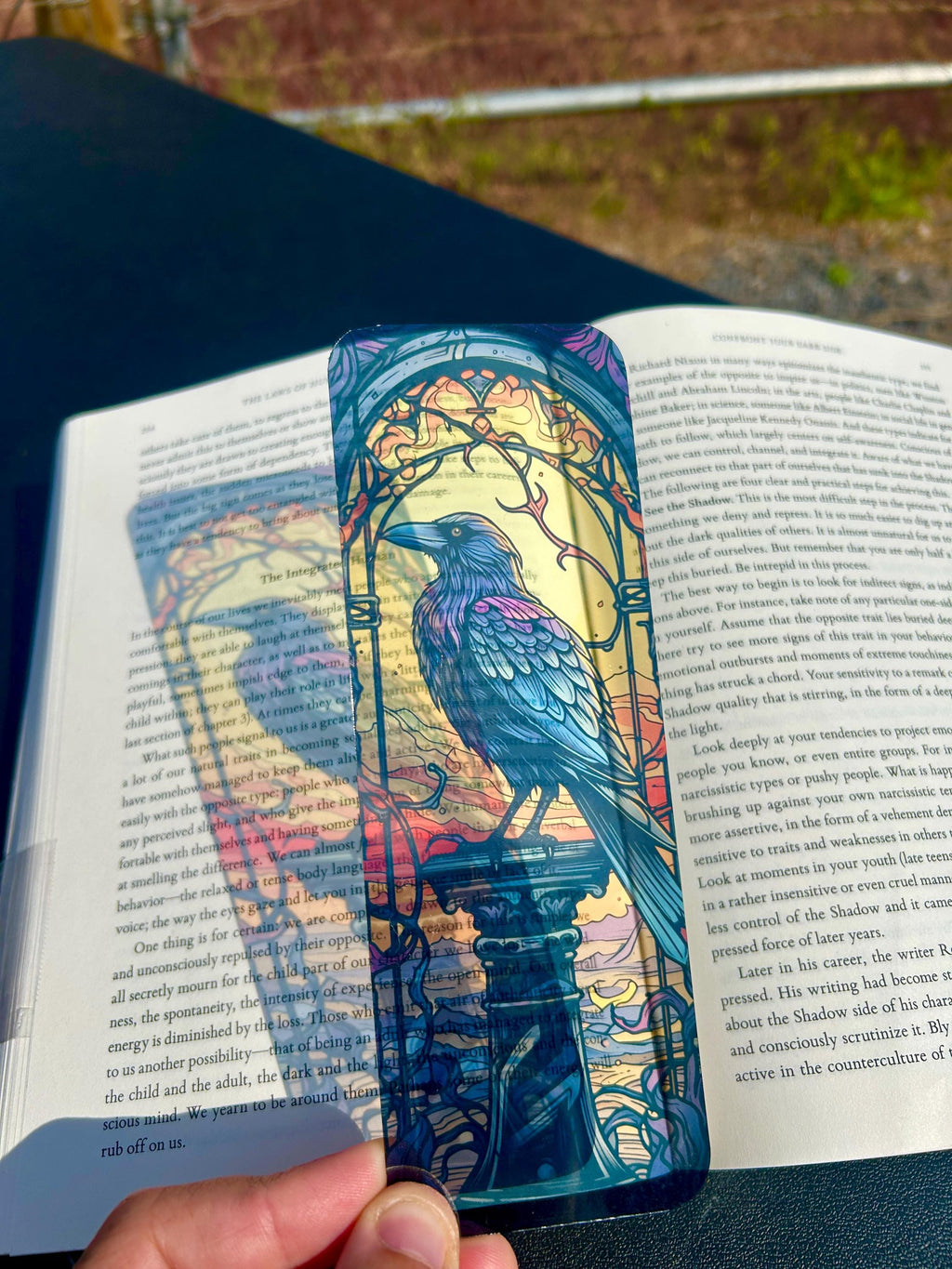 Dark Raven Bookmark – Gothic Bird in Flight Fantasy Art for Dark Fiction Readers, Myth Lovers | | Wiccan Center