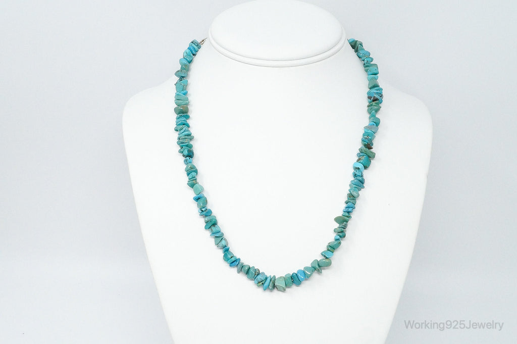 Vintage Southwestern Turquoise Beads Sterling Silver Necklace | Jewelry > Necklaces > Pendants | Wiccan Center