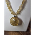 Vintage Citrine Sterling Silver Pendant Necklace - Radiant Golden Specimen | CrystalCloud Company