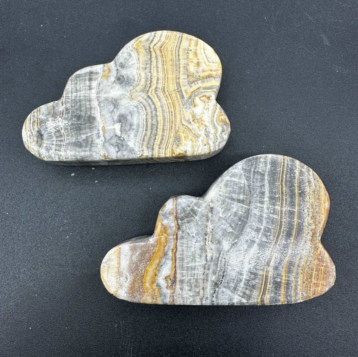 Yellow Banded Onyx Clouds (1 Kilo) Size 1.5 to 3.5 Inches Polished Cloud Crystals | Yellow Banded Onyx | Wiccan Center