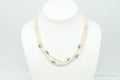 Vintage Native American Turquoise & Pearl Sterling Silver Bead Necklace | Jewelry > Necklaces > Pendants | Wiccan Center