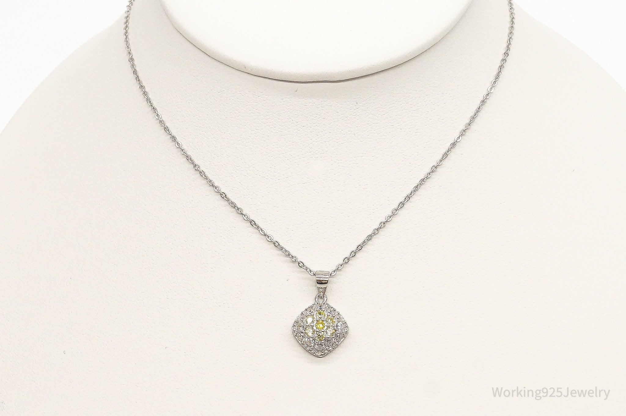 Designer Ryze Cubic Zirconia Sterling Silver Necklace | Jewelry > Necklaces > Pendants | Wiccan Center