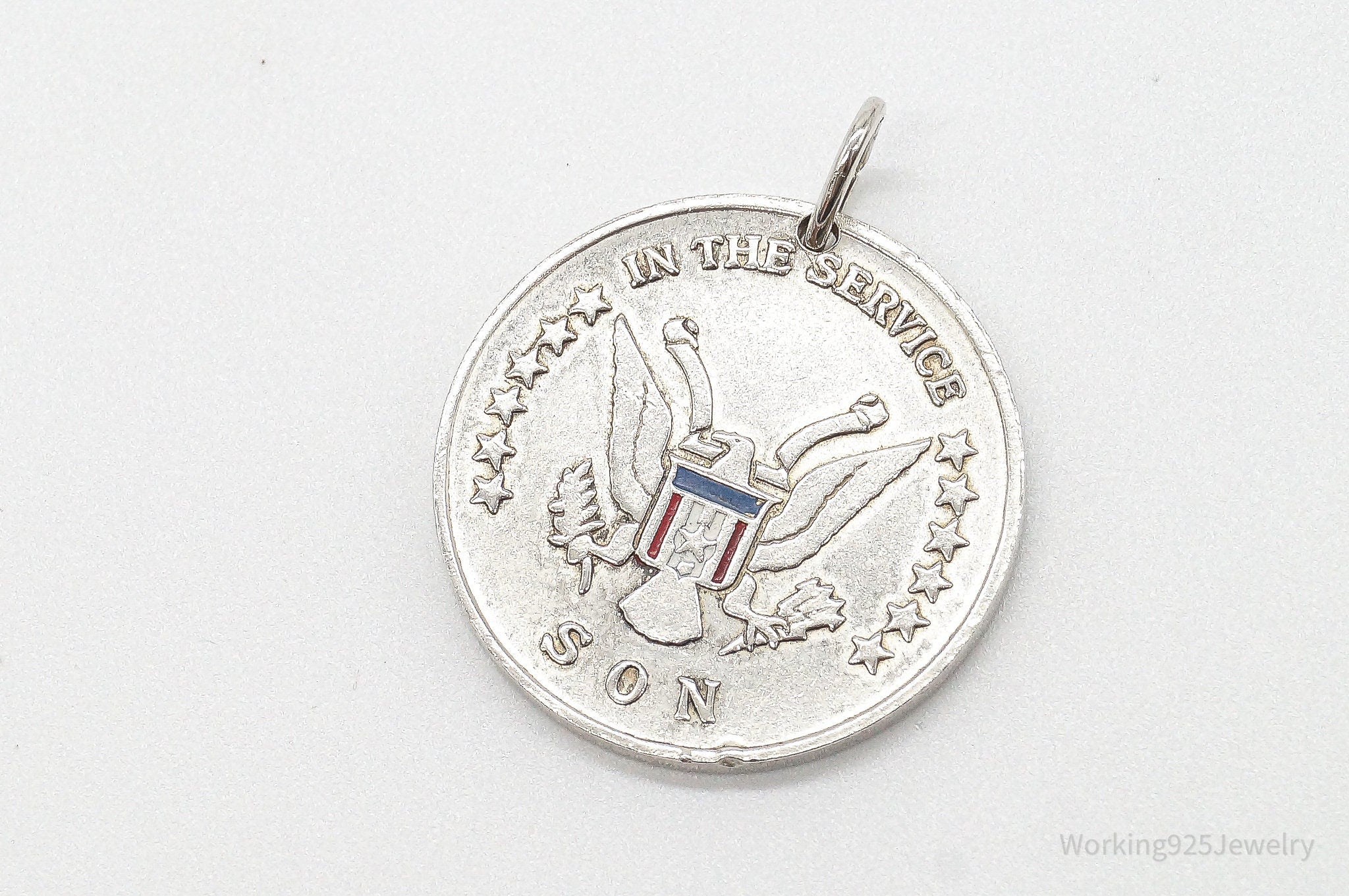 Rare Vintage Coro WWII In The Service Son Sterling Silver Pendant | Jewelry > Necklaces > Pendants | Wiccan Center