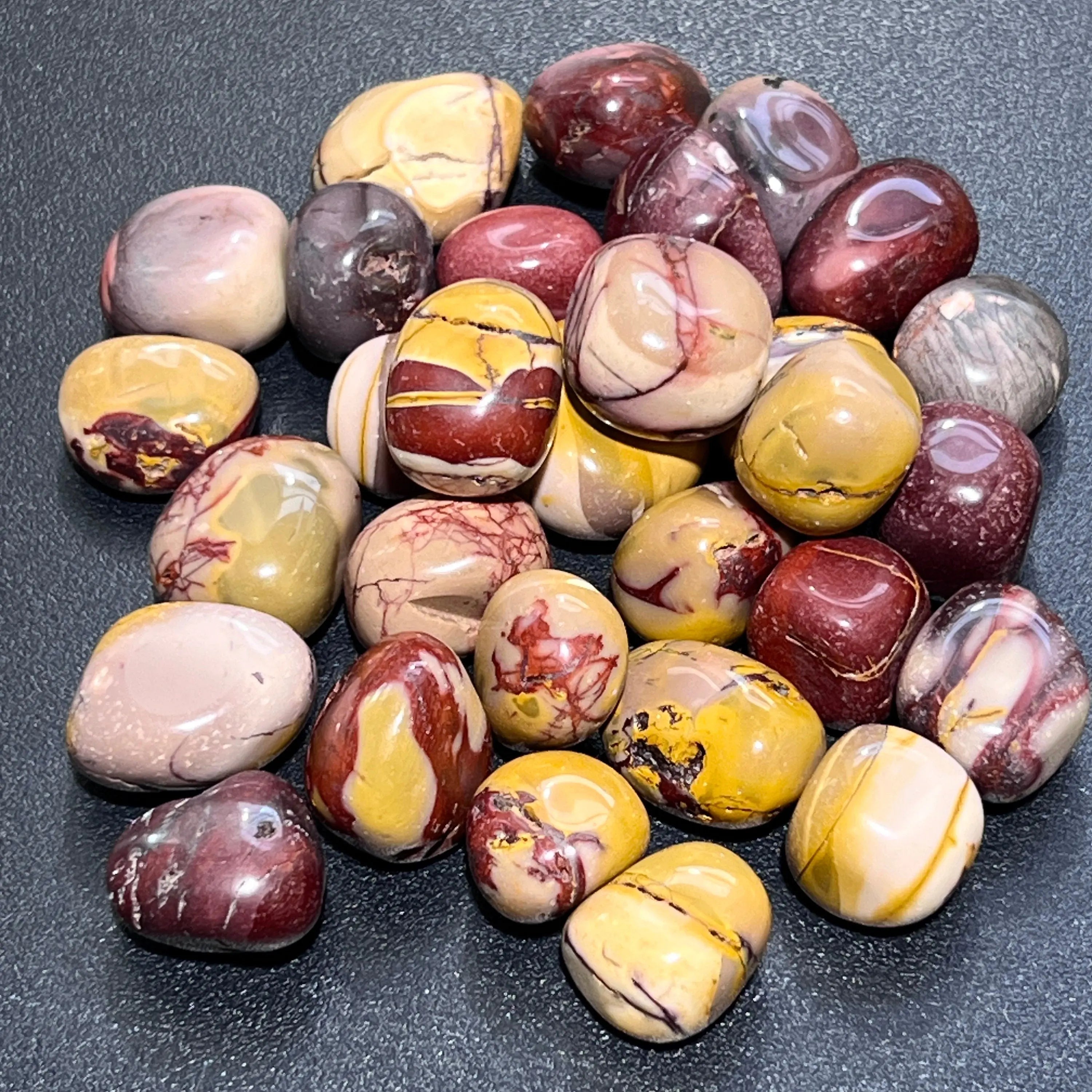 Australian Mookaite Jasper Tumbled Stones Mineral (By The Piece or Pound) | Home & Living > Home Decor > Home Accents > Rocks & Geodes | Wiccan Center