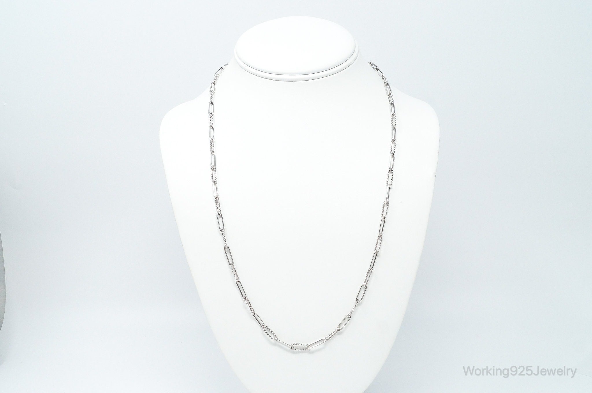 Vintage Modernist Link Sterling Silver Chain Necklace | Jewelry > Necklaces > Pendants | Wiccan Center