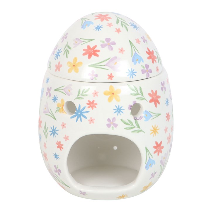 Spring Floral Print Easter Egg Oil Burner and Wax Warmer | Wax Melt Warmer | Wiccan Center