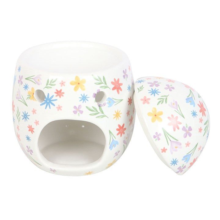 Spring Floral Print Easter Egg Oil Burner and Wax Warmer | Wax Melt Warmer | Wiccan Center