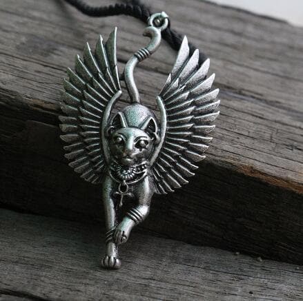 Ancient Egypt Bastet Goddess of Cats Stainless Steel Necklace | Pendants & Necklaces | Wiccan Center