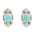 Emile Blue Turquoise Sterling Silver Hoop Earrings | Earrings | Wiccan Center