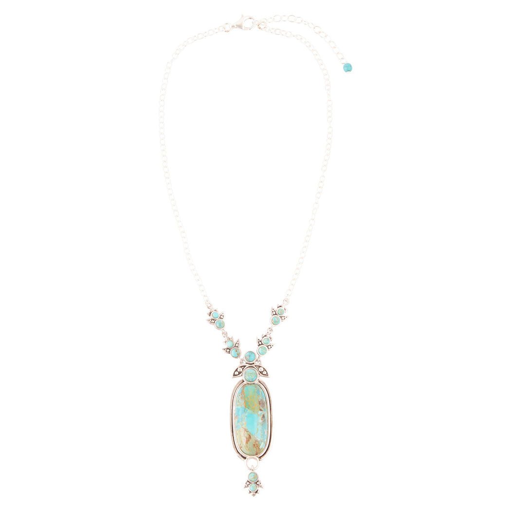 Emile Sterling Silver and Blue Turquoise Pendant Necklace | Necklaces | Wiccan Center