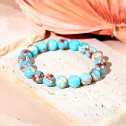 Empath’s Shield - Aqua Terra Jasper Bracelet | Bracelet | Wiccan Center
