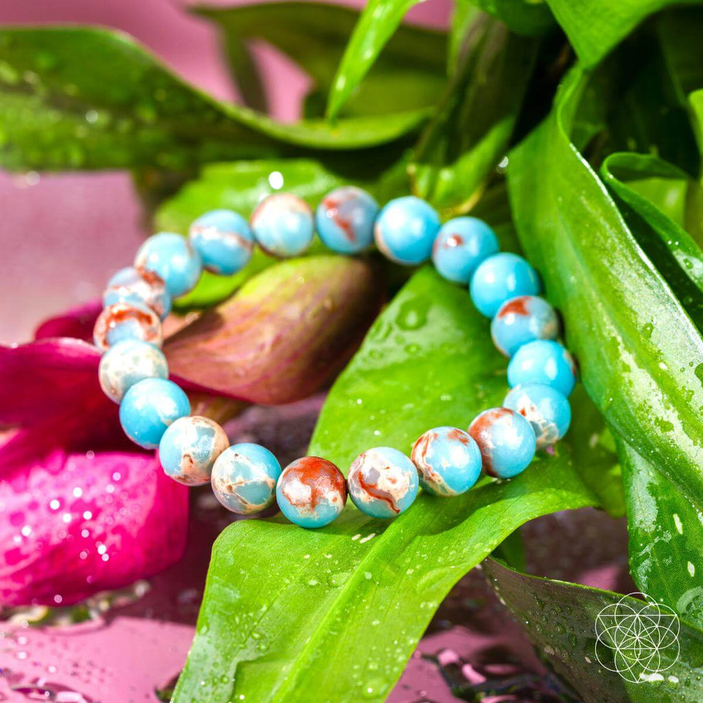 Empath’s Shield - Aqua Terra Jasper Bracelet | Bracelet | Wiccan Center