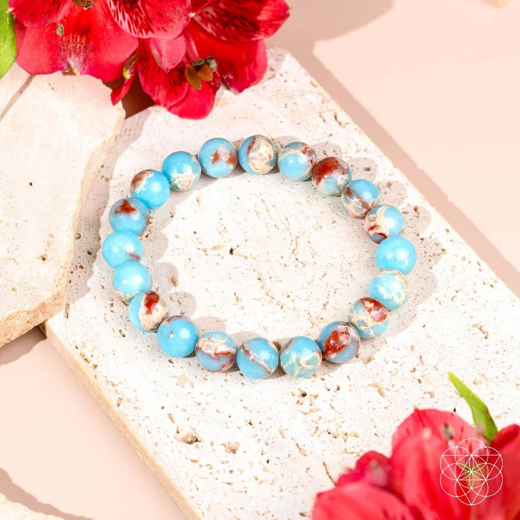 Empath’s Shield - Aqua Terra Jasper Bracelet | Bracelet | Wiccan Center