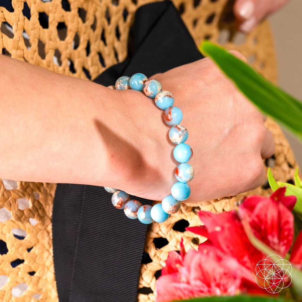 Empath’s Shield - Aqua Terra Jasper Bracelet | Bracelet | Wiccan Center