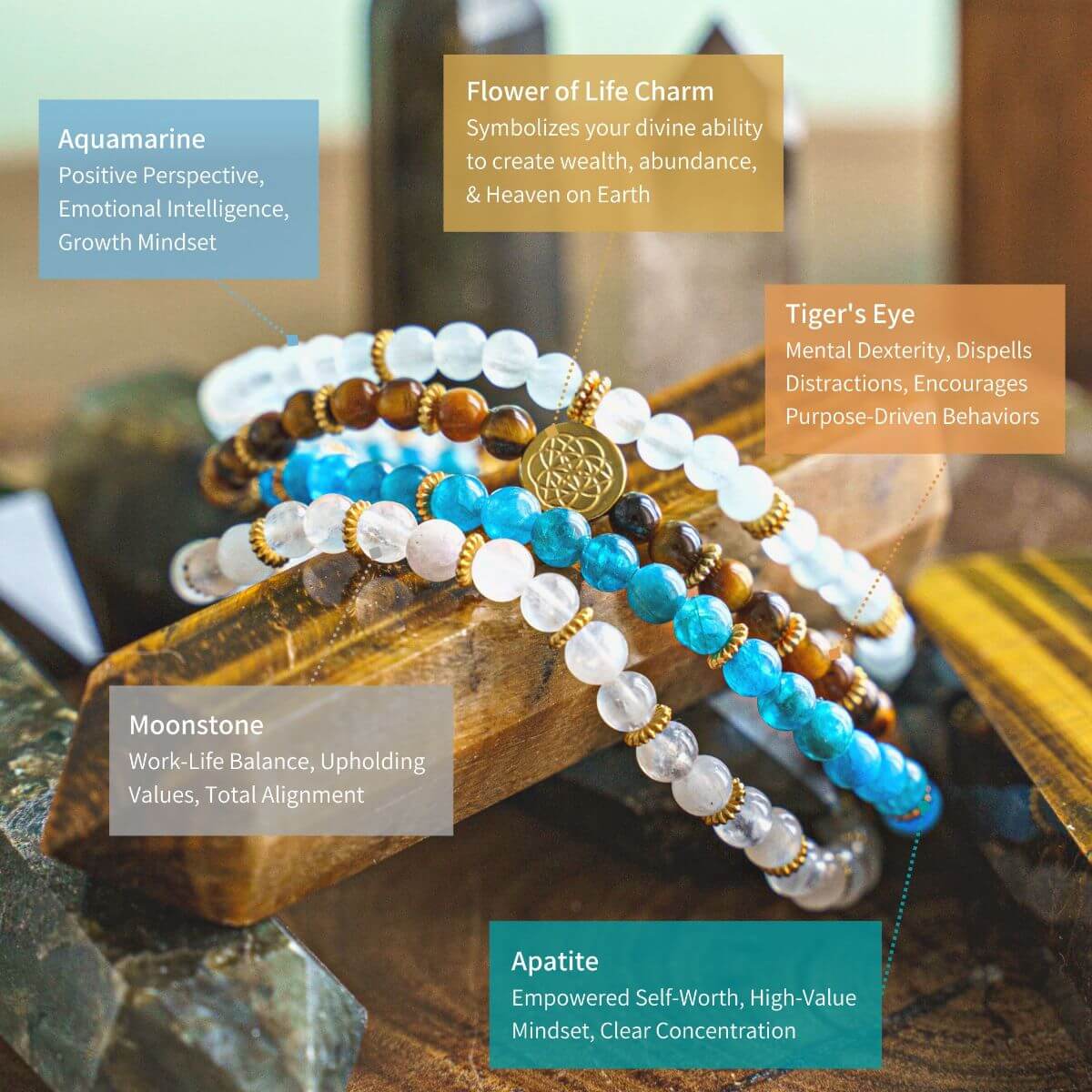 Endless Abundance Bracelet Pack of 4 | Jewelry Set | Wiccan Center