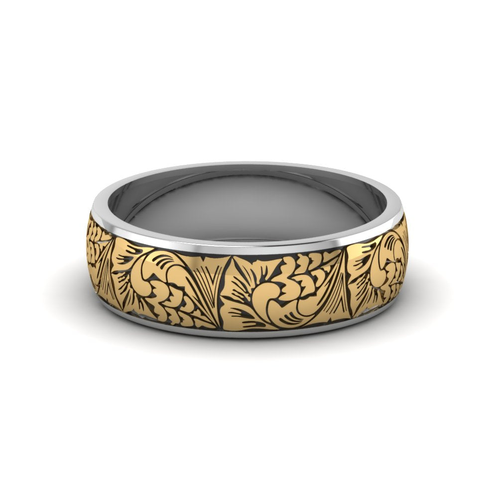 Engraved Mens Wedding Band