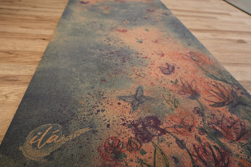 Essence of Spring Cork Yoga Mat | Yoga Mat - Printed Cork | Wiccan Center