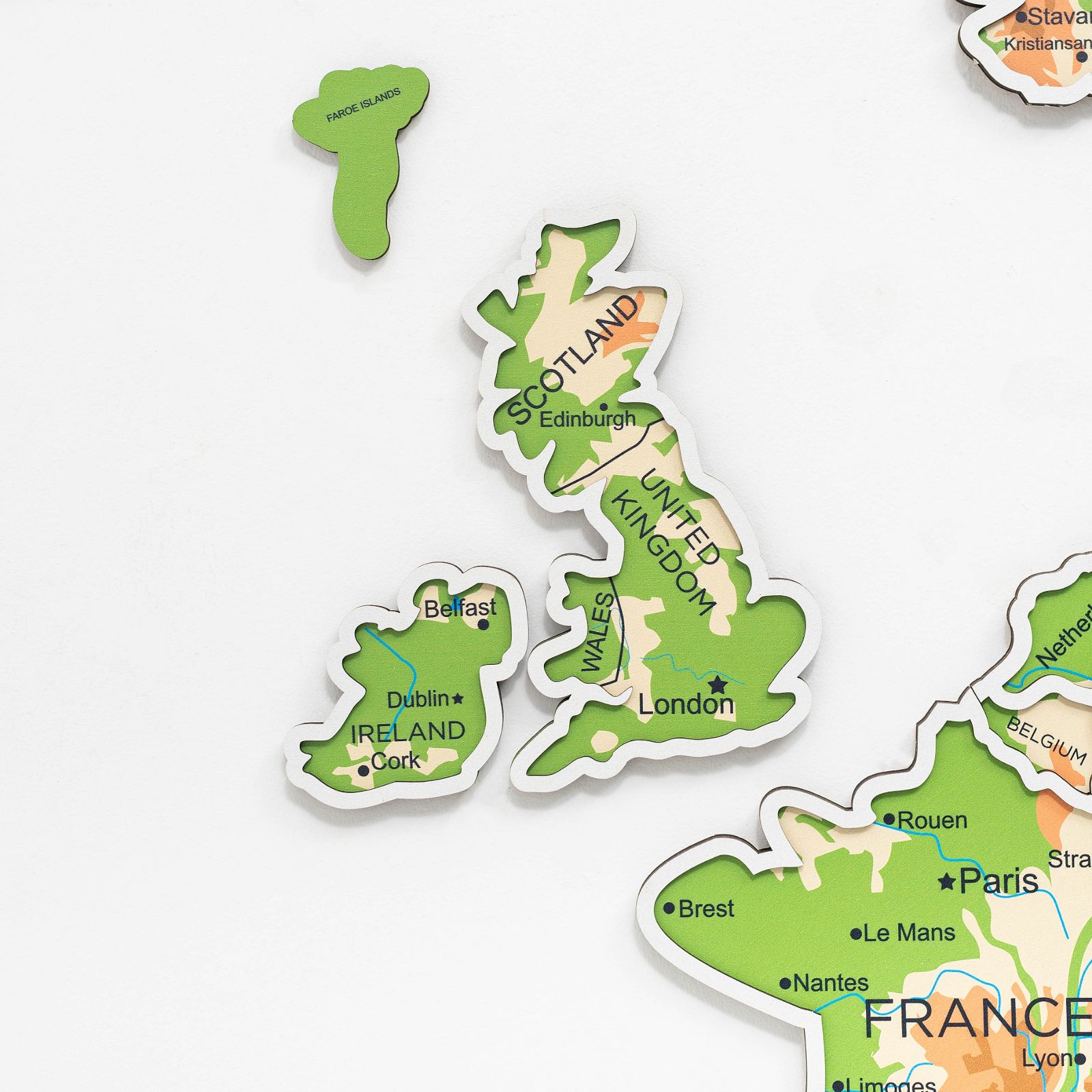 Europe Photo Map Physical