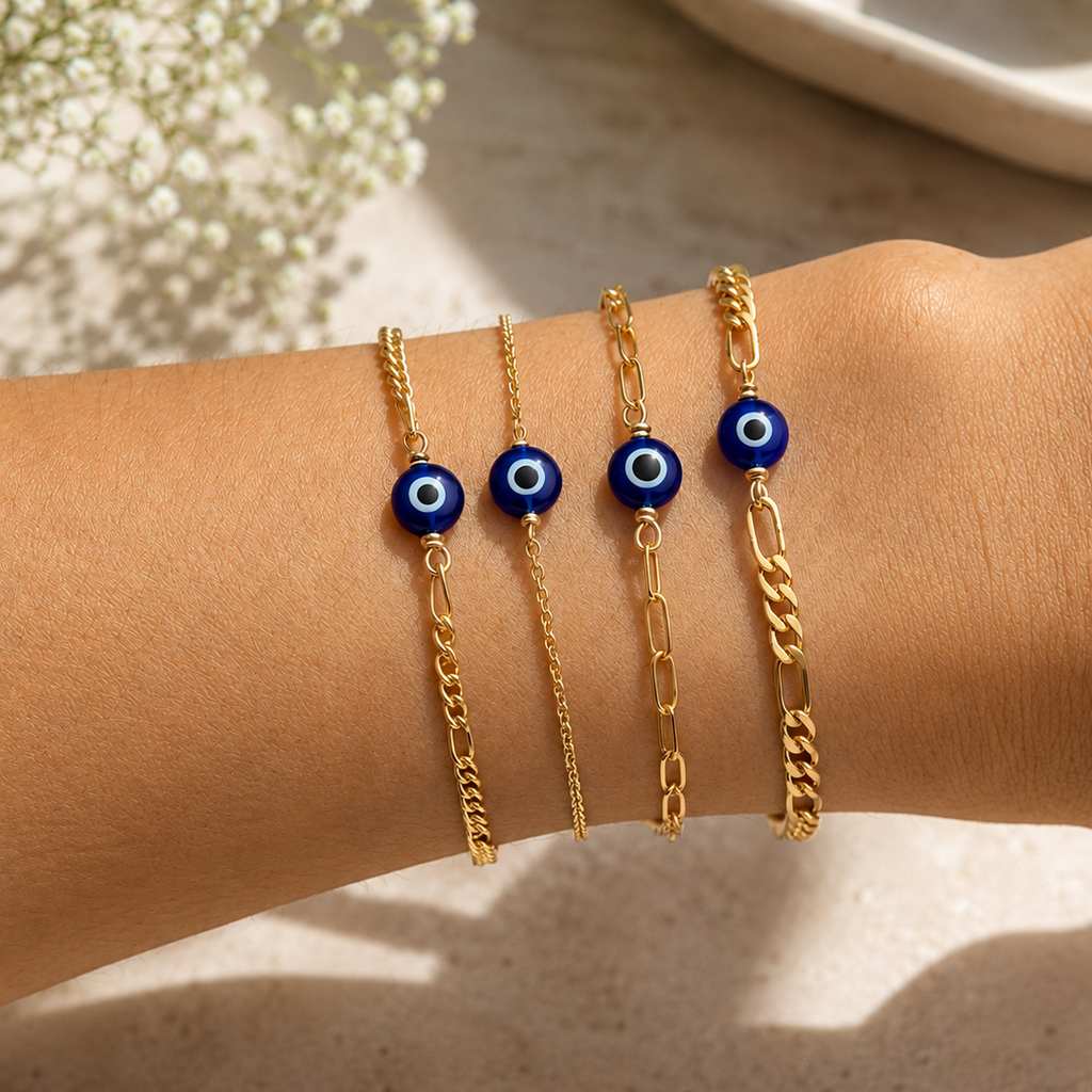Evil Eye Bracelet w Swarovski Clasp