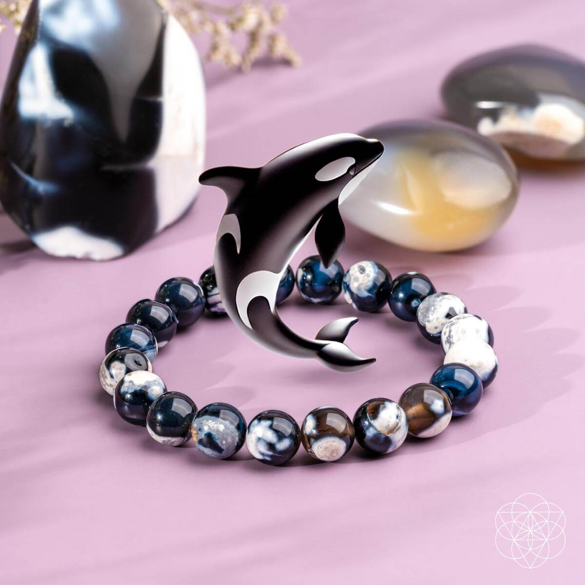 Exotic Orca Agate Bracelet of Deep Healing | Bracelet | Wiccan Center