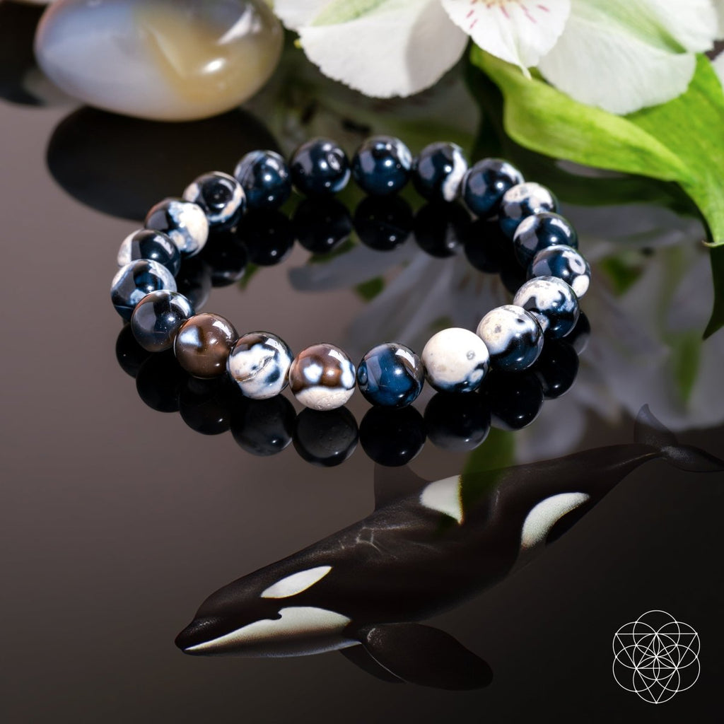 Exotic Orca Agate Bracelet of Deep Healing | Bracelet | Wiccan Center