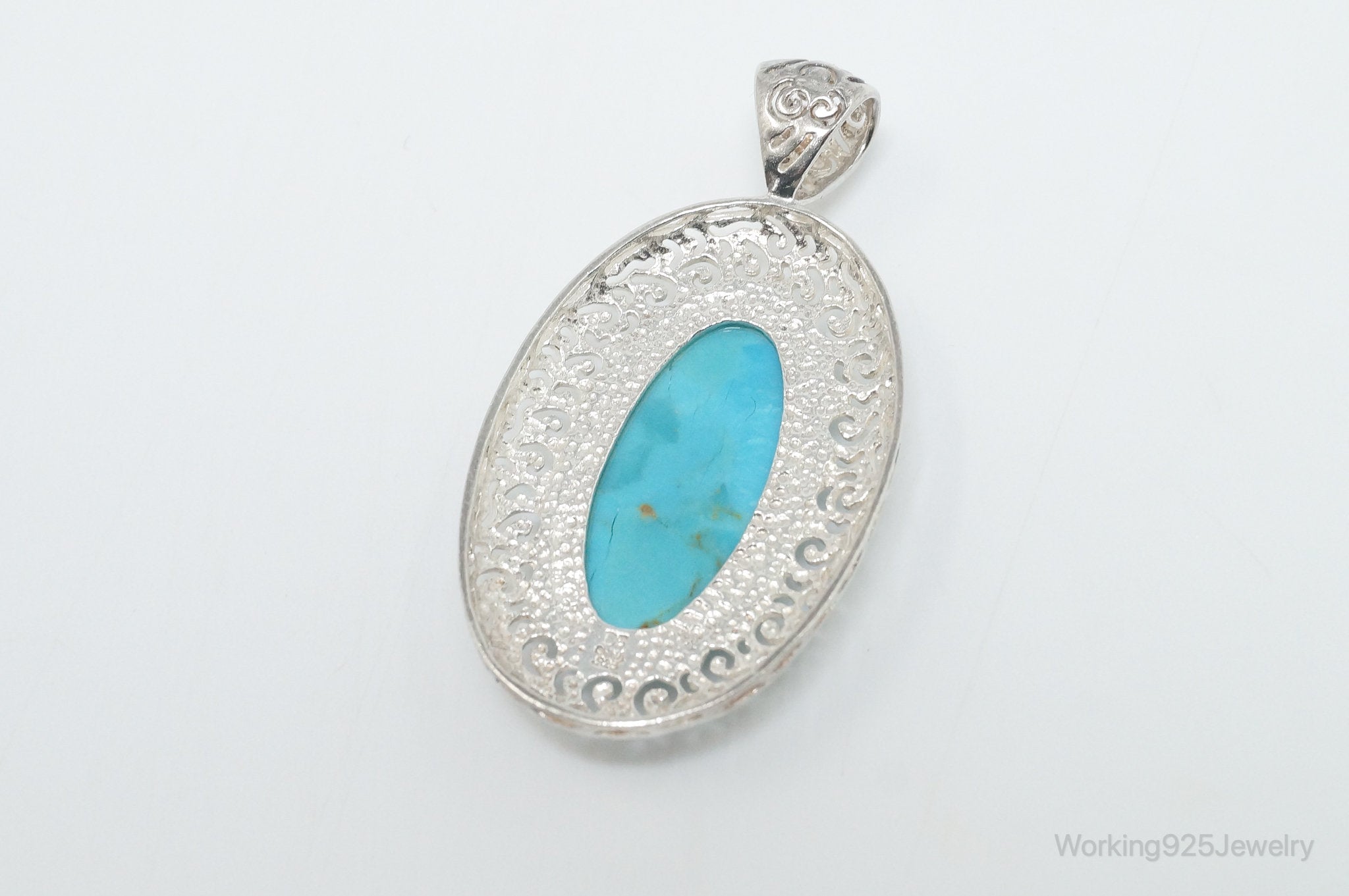 Vintage Desert Rose Trading Co Turquoise Sterling Silver Necklace Pendant | Jewelry > Necklaces > Pendants | Wiccan Center