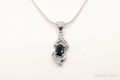 Sapphire Cubic Zirconia Sterling Silver Necklace | Jewelry > Necklaces > Pendants | Wiccan Center