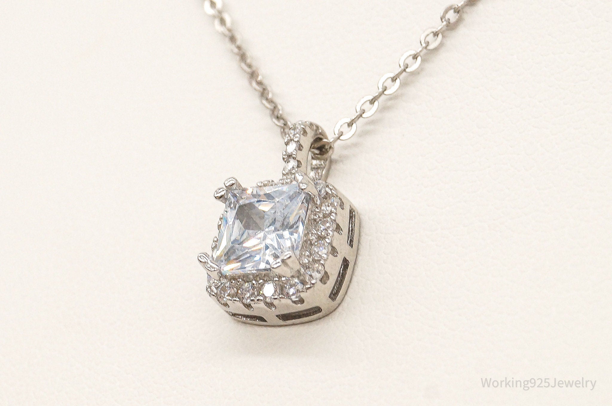 Designer Ryze Cubic Zirconia Sterling Silver Necklace | Jewelry > Necklaces > Pendants | Wiccan Center