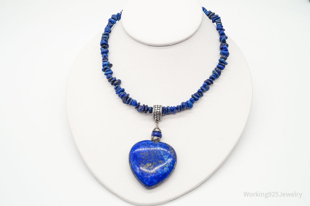 VTG Southwestern Desert Rose Trading Lapis Lazuli Bead Sterling Silver Necklace | Jewelry > Necklaces | Wiccan Center