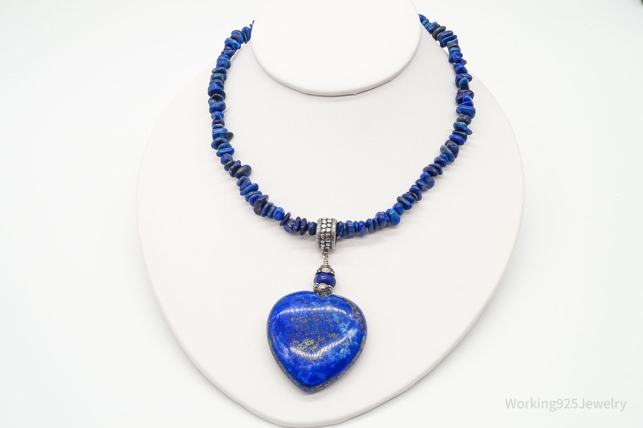 VTG Southwestern Desert Rose Trading Lapis Lazuli Bead Sterling Silver Necklace | Jewelry > Necklaces | Wiccan Center