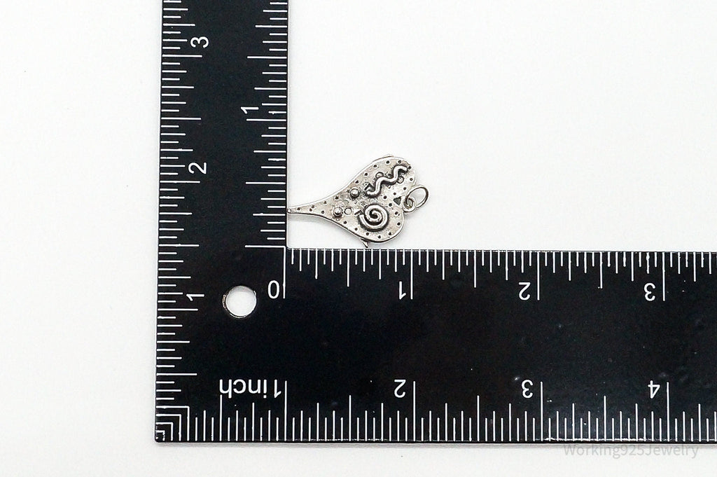 Vintage Artsy Heart Sterling Silver Pendant | Jewelry > Necklaces > Pendants | Wiccan Center