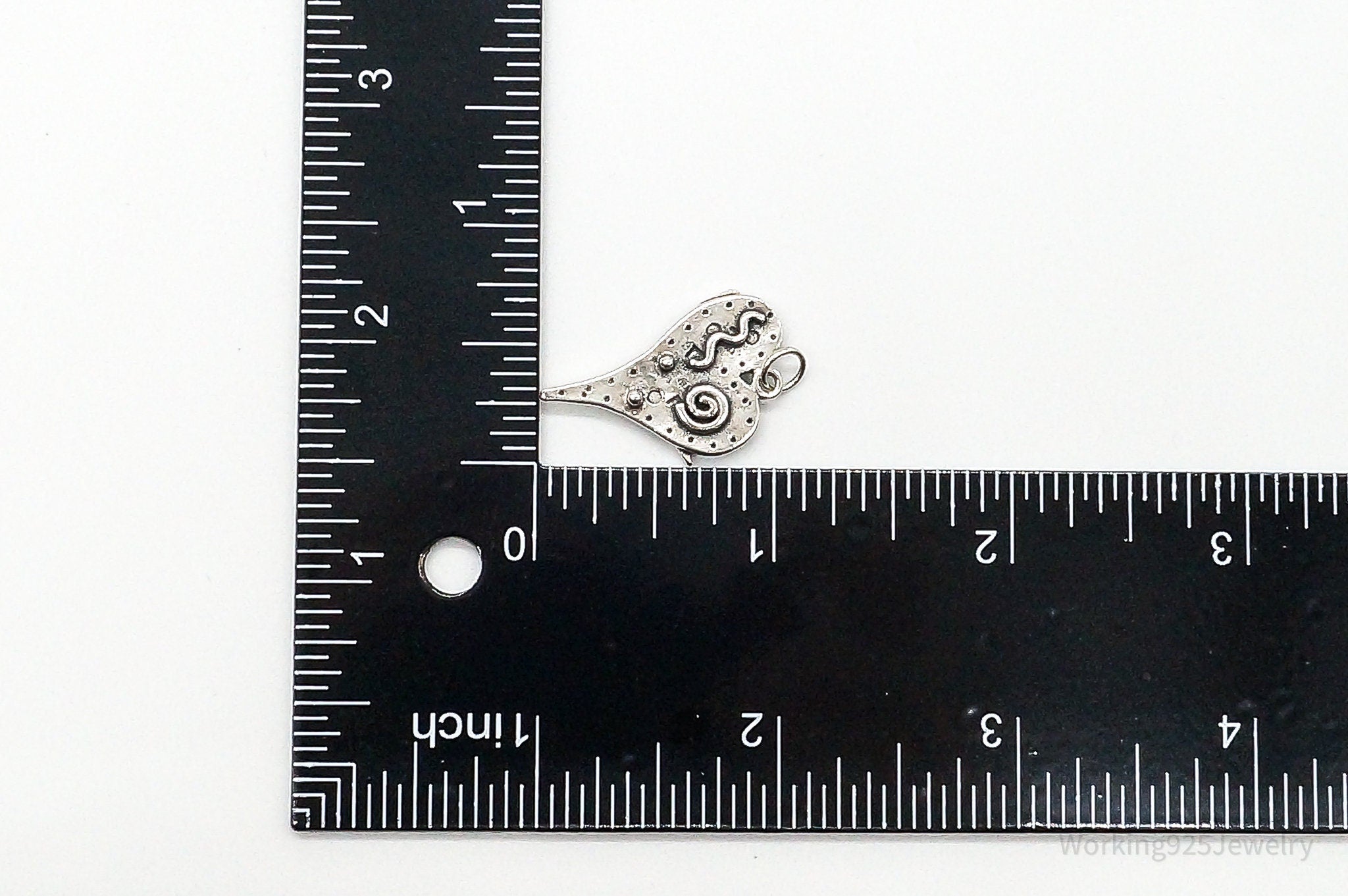 Vintage Artsy Heart Sterling Silver Pendant | Jewelry > Necklaces > Pendants | Wiccan Center