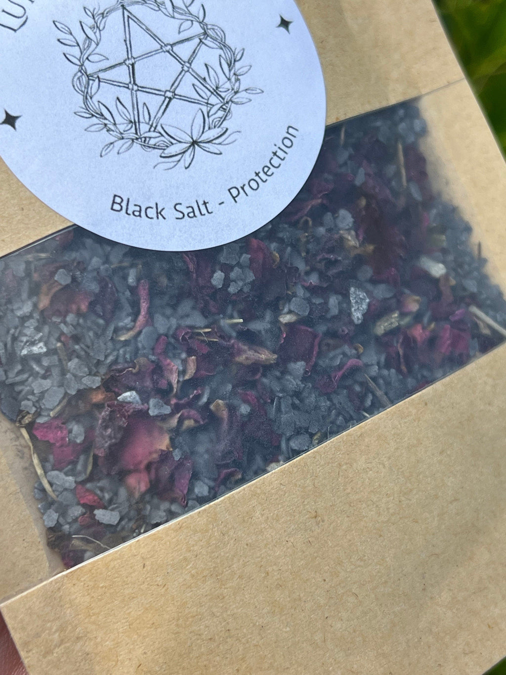 Witches Black Salt Herbal Blend | Spellcasting Ritual Spiritual Fiery Wall of Protection Reversal Altar Spell Tool Pagan Witchcraft New Age | | Wiccan Center
