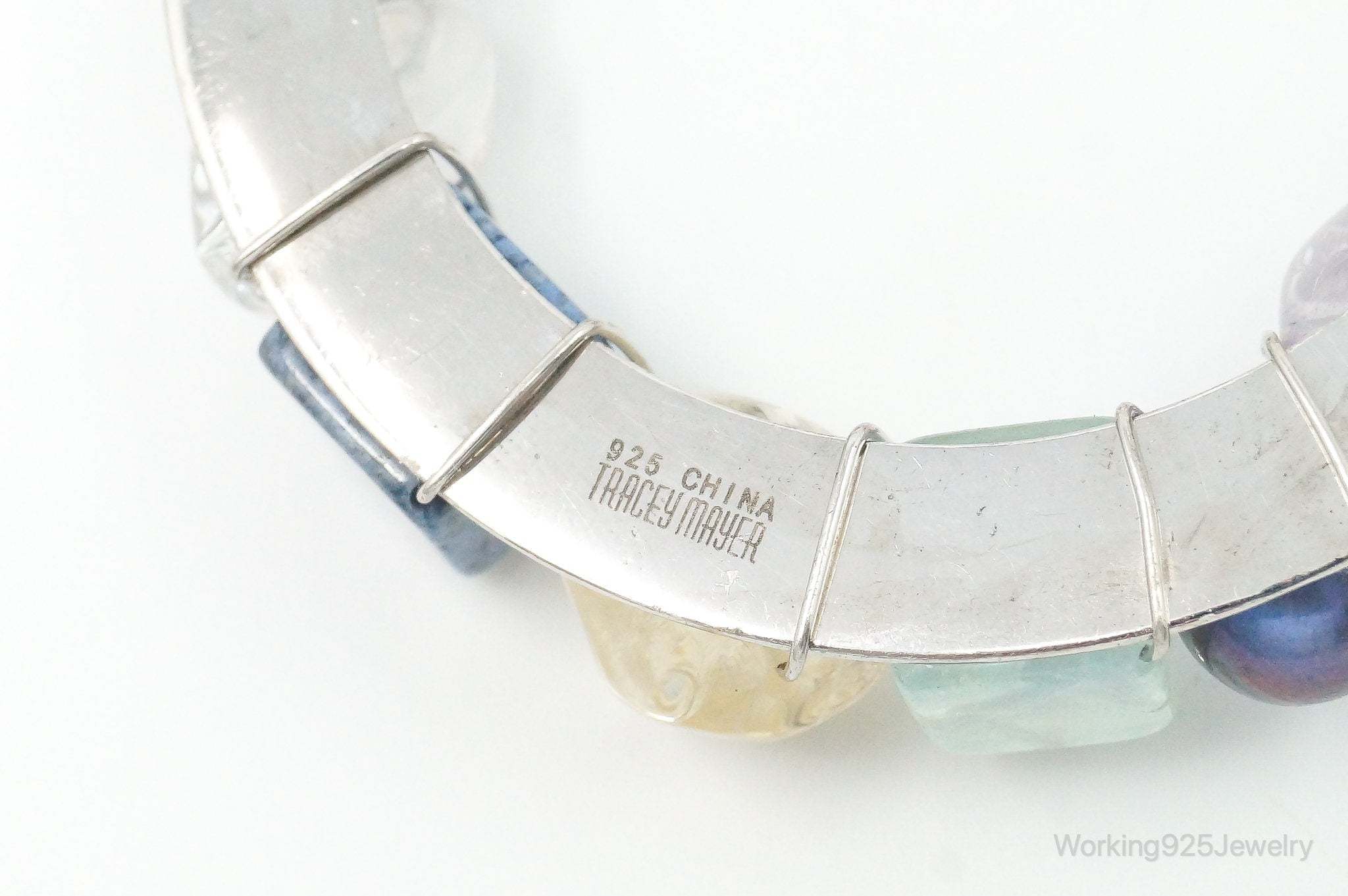 Rare Tracey Mayer Multi Gem Modernist Style Sterling Silver Necklace | Jewelry > Necklaces > Pendants | Wiccan Center