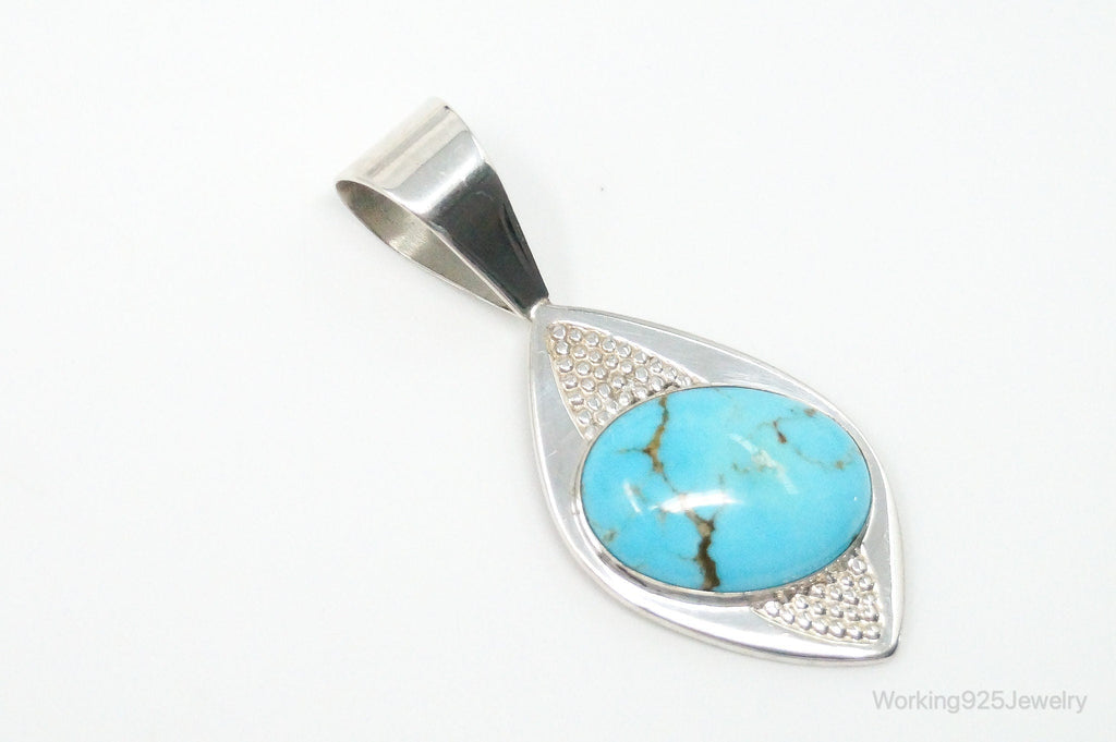 Vintage Desert Rose Trading Co Large Turquoise Sterling Silver Pendant | Jewelry > Necklaces > Pendants | Wiccan Center
